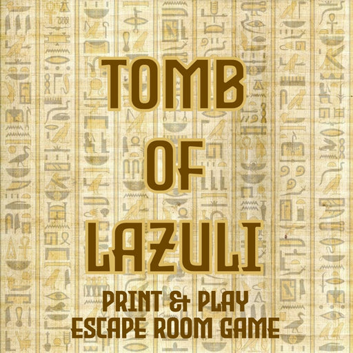 The Tomb Of Lazuli - Print & Play Escape Room Game - The Panic Room Escape Ltd