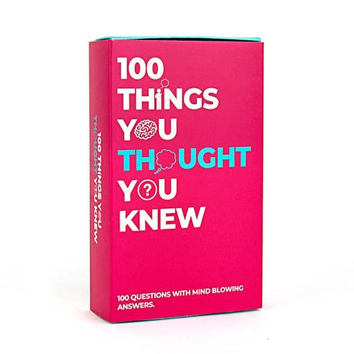 100 Things You Thought You Knew - The Panic Room Escape Ltd