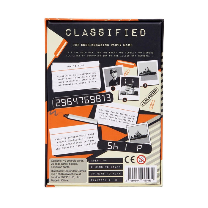 Classified Board Game - The Panic Room Escape Ltd