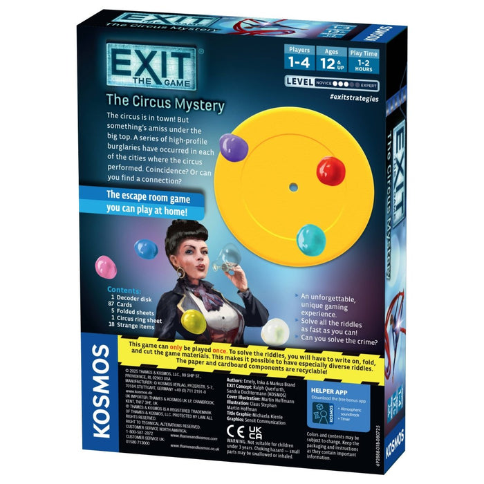Exit: The Circus Mystery - Escape Room Board Game - The Panic Room Escape Ltd
