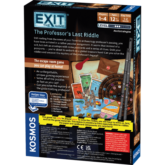 EXIT: The Professor's Last Riddle - The Panic Room Escape Ltd