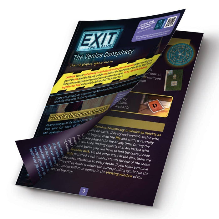 Exit: The Venice Conspiracy - Escape Room Board Game - The Panic Room Escape Ltd