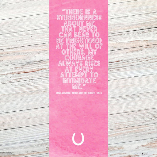 Jane Austen 'My courage always...' Literary Quote Bookmark - The Panic Room Escape Ltd