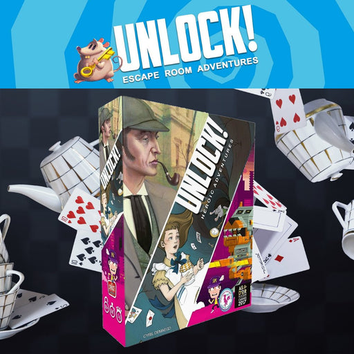 Unlock! 5 Heroic Adventures - Escape Room Board Game - The Panic Room Escape Ltd