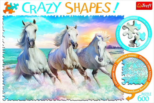 Crazy Shapes - Galloping Among The Waves 600pcs Jigsaw Puzzle - The Panic Room Escape Ltd