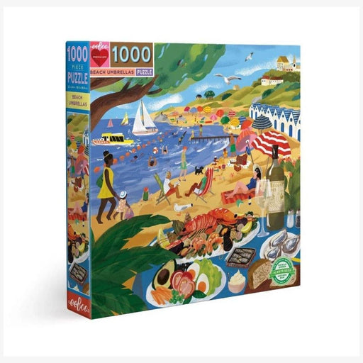 Eeboo 1000 Piece Jigsaw Puzzle - Eeboo Beach Umbrellas - The Panic Room Escape Ltd