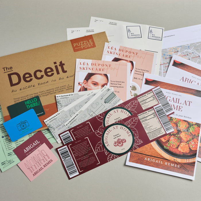 Escape Room in an Envelope: Dinner Party Game. THE DECEIT - The Panic Room Escape Ltd