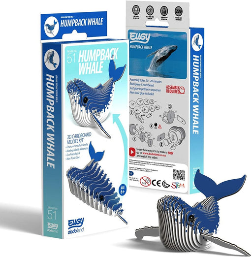 EUGY 3D Humpback Whale Model Craft Kit - The Panic Room Escape Ltd
