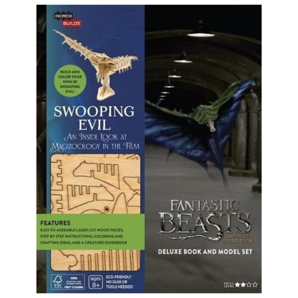 Fantastic Beast Swooping Evil Book & Wood Model Set Loot Crate Exclusive  NOS New