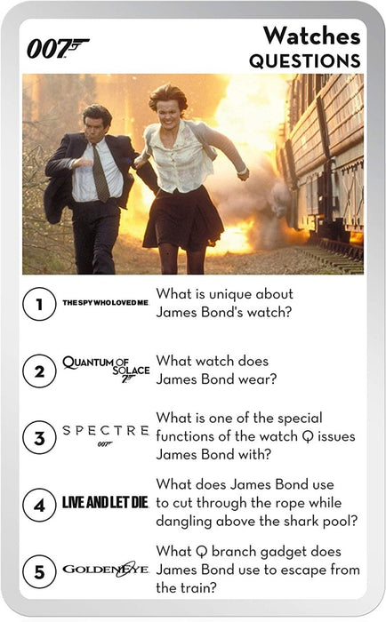 James Bond 007 Quiz Card Game - TOP TRUMPS - The Panic Room Escape Ltd