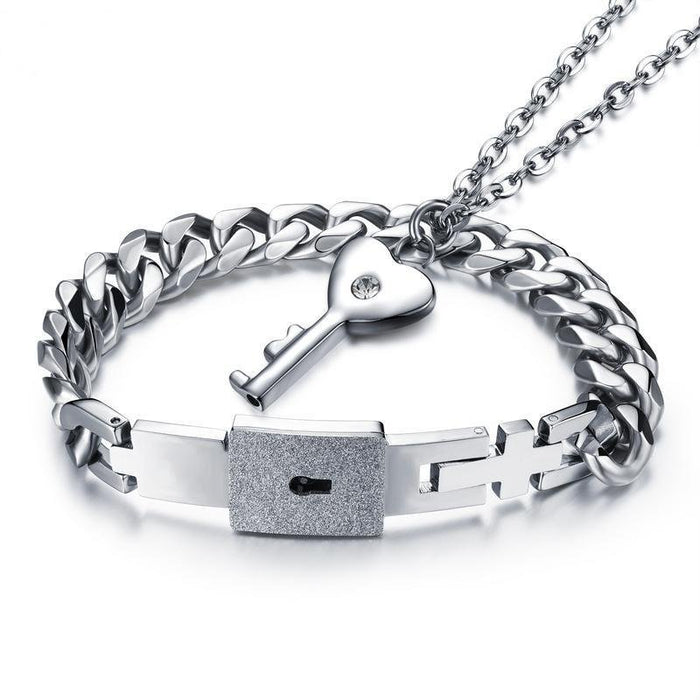 Padlock & Key - Necklace & Bracelet Set - The Panic Room Escape Ltd