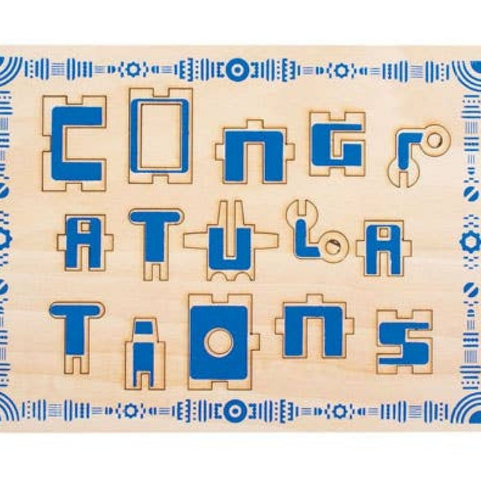 Play Deco Congratulations Wooden Greeting Card - The Panic Room Escape Ltd