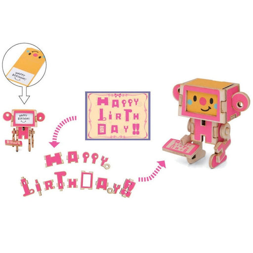Play Deco Happy Birthday Wooden Greeting Card (3 Colours To Choose From) - The Panic Room Escape Ltd