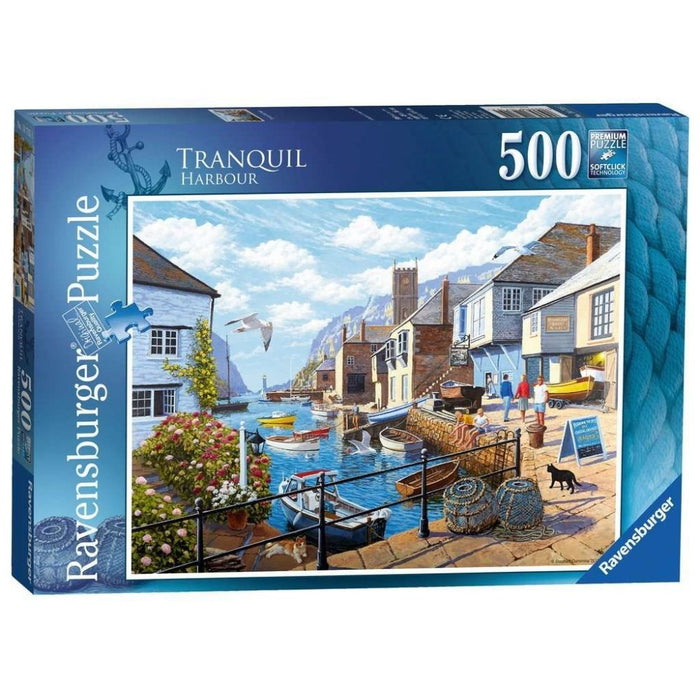 Ravensburger - Tranquil Harbour 500 Piece Jigsaw Puzzle for Adults & for Kids Age 12 and Up - The Panic Room Escape Ltd