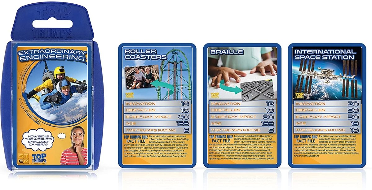 STEM: Extraordinary Engineering Top Trumps Card Game - The Panic Room Escape Ltd