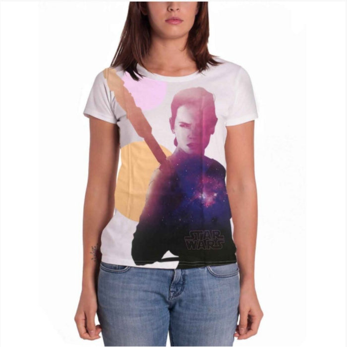 The Force Awakens Rey Silhouette Womens T-Shirt - The Panic Room Escape Ltd