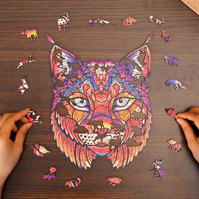 The Lynx - Deluxe 3D Wooden Jigsaw Puzzle - The Panic Room Escape Ltd