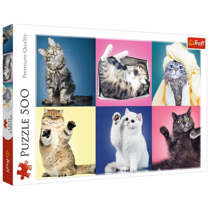 Trefl - Cat Portraits 500 Piece Jigsaw Puzzle - The Panic Room Escape Ltd