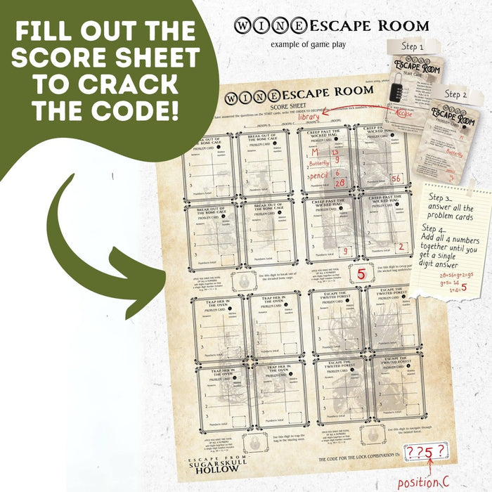 Wine Escape Room Game - Sugarskull Hollow - Wine Gifts - The Panic Room Escape Ltd